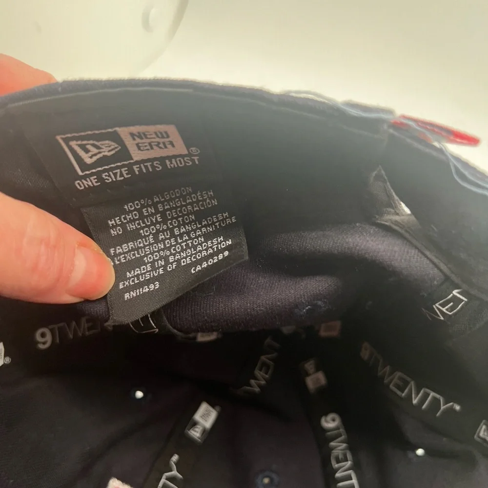 New Era Black Cap with Red Logo